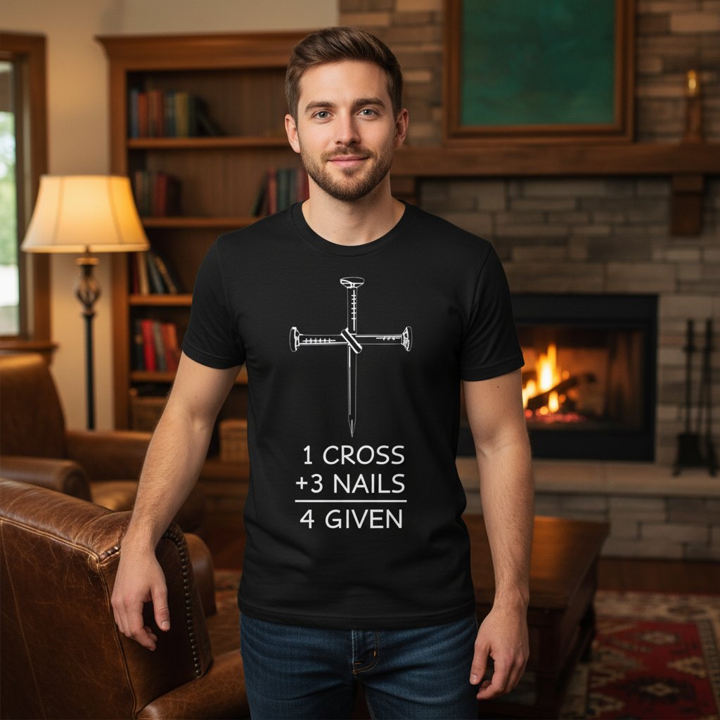 1 Cross 3 nails 4 given Premium Crewneck T-shirt