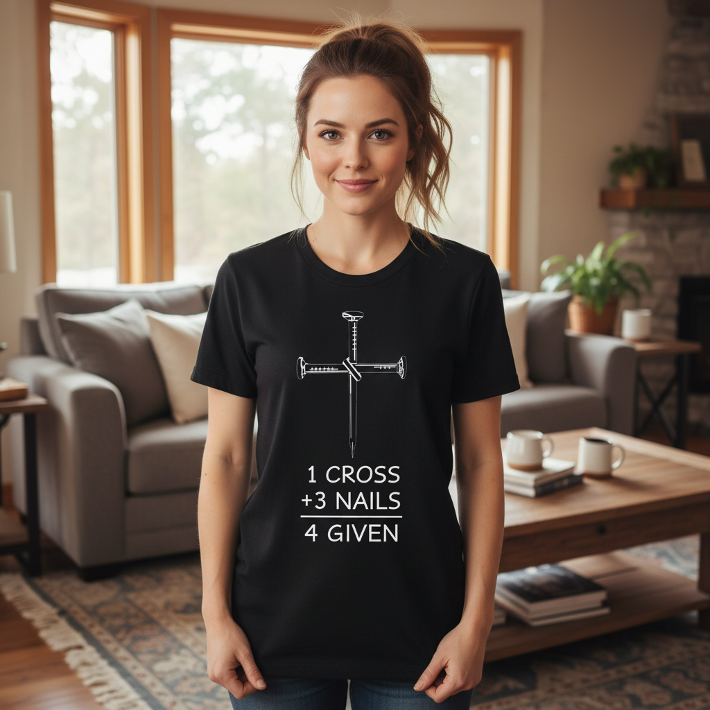 1 Cross 3 nails 4 given Premium Crewneck T-shirt