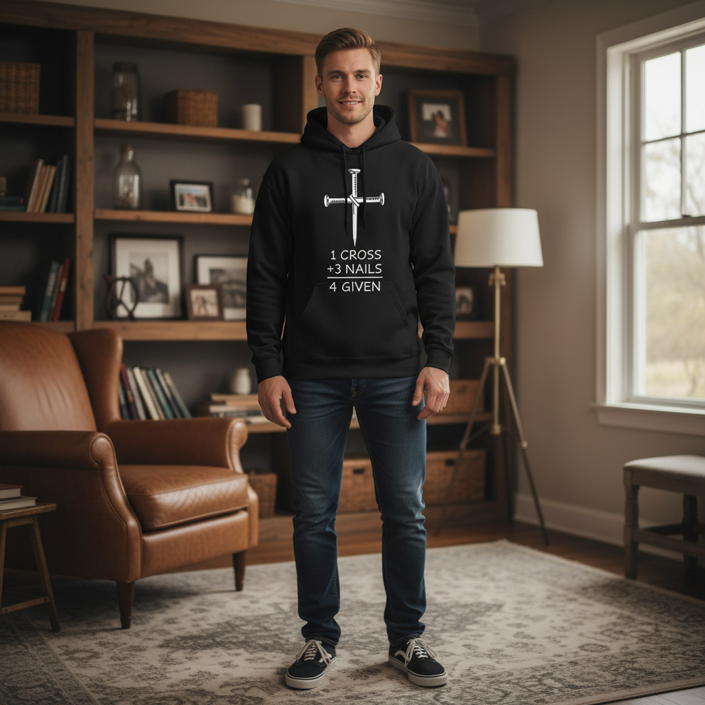 1 Cross 3 nails 4 given Premium Pullover Hoodie