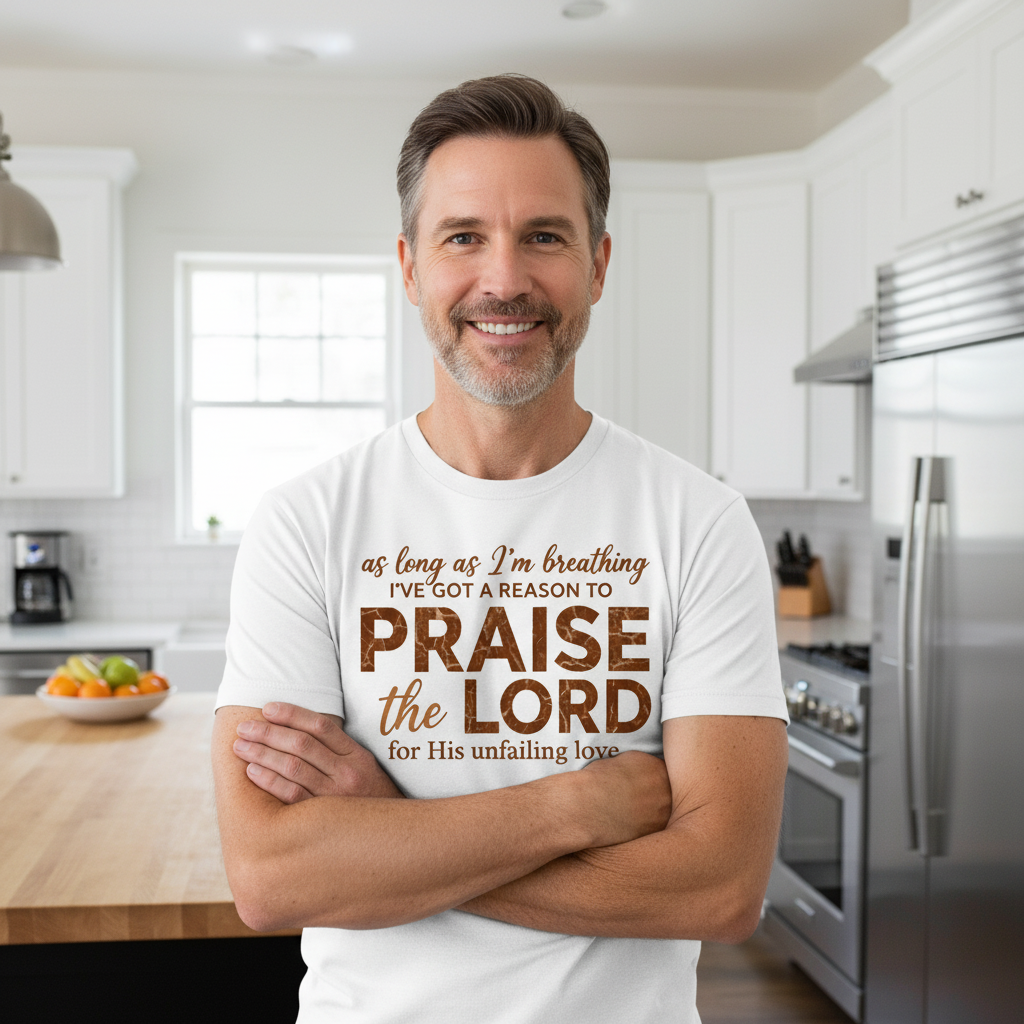 As long as I'm breathing I've got a reason to praise the Lord Premium Crewneck T-shirt