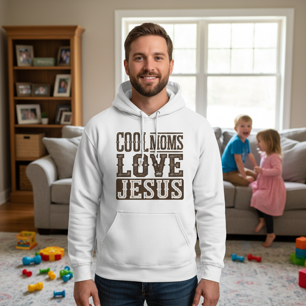 Cool Moms Love Jesus Premium Pullover Hoodie