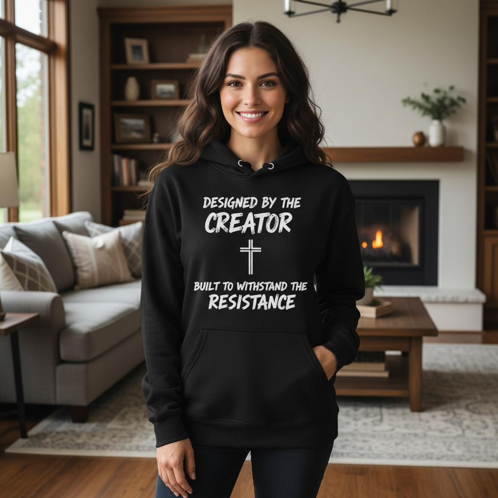 Designed by the creator built to withstand the resistance Unisex Pullover Hoodie