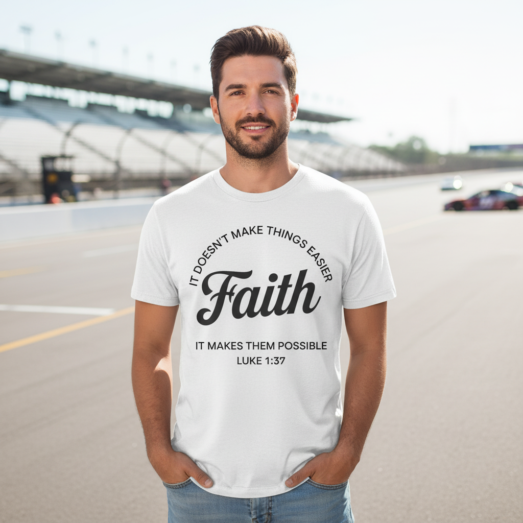 Faith it doesn't make things easier it makes them possible (4) Premium Crewneck T-shirt