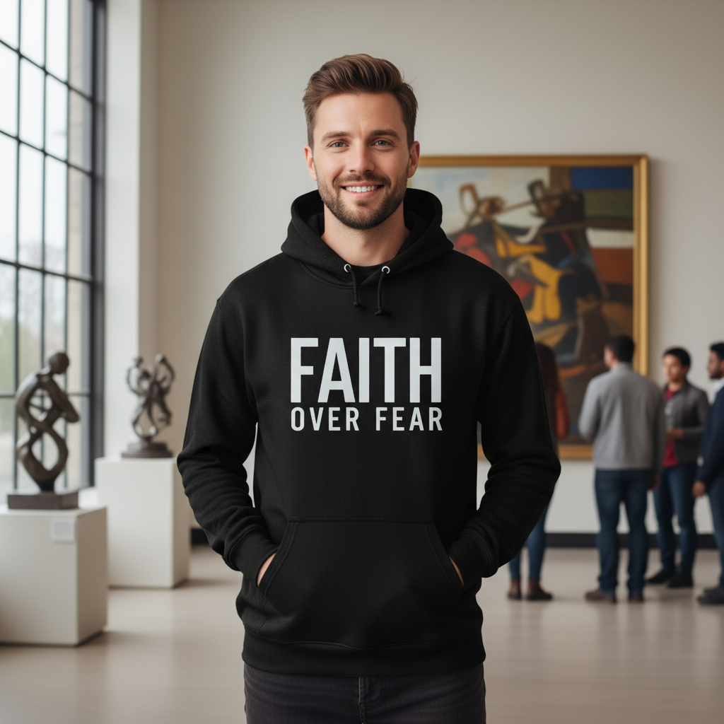 Faith Over Fear Premium Pullover Hoodie
