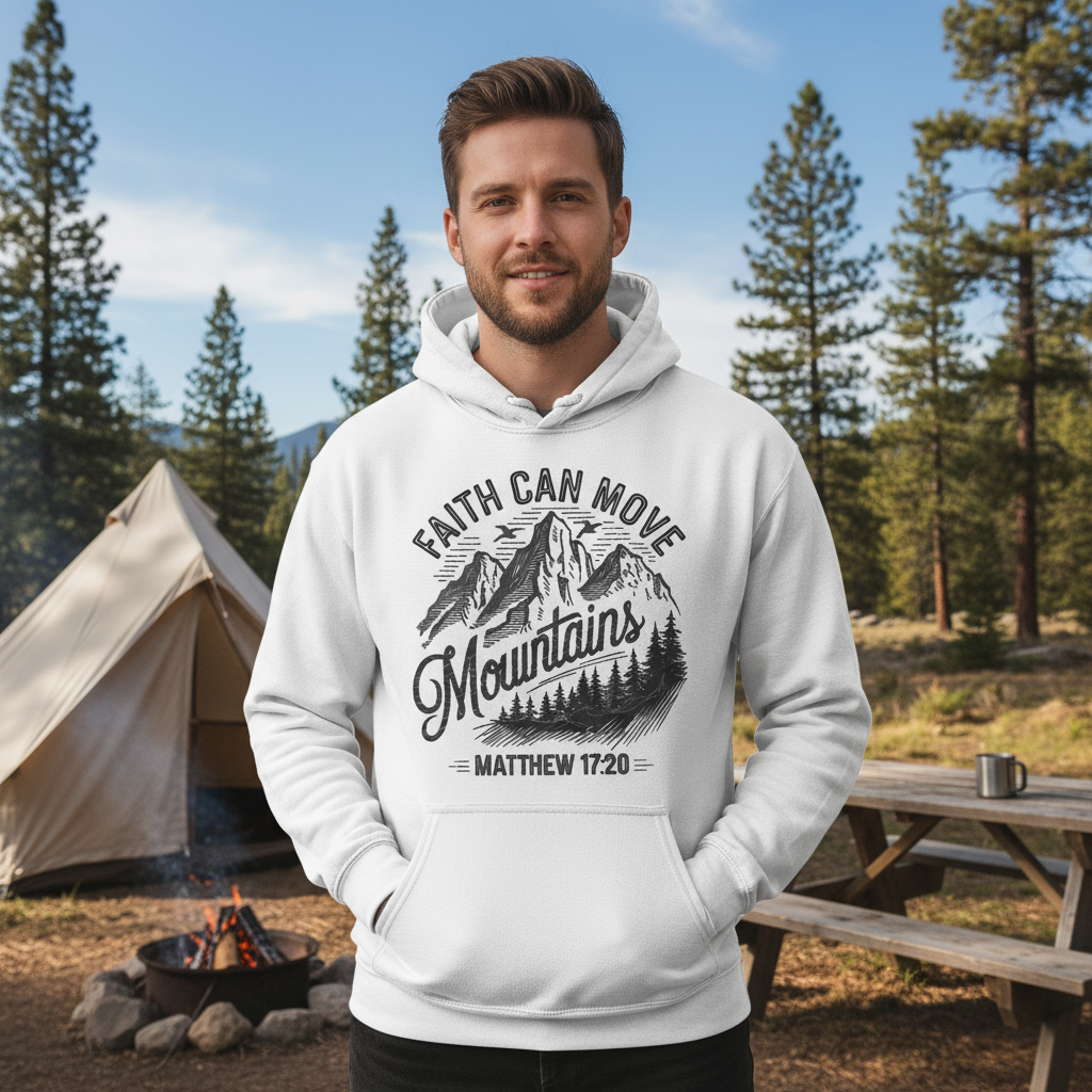 Faith can move mountains (2) Premium Pullover Hoodie