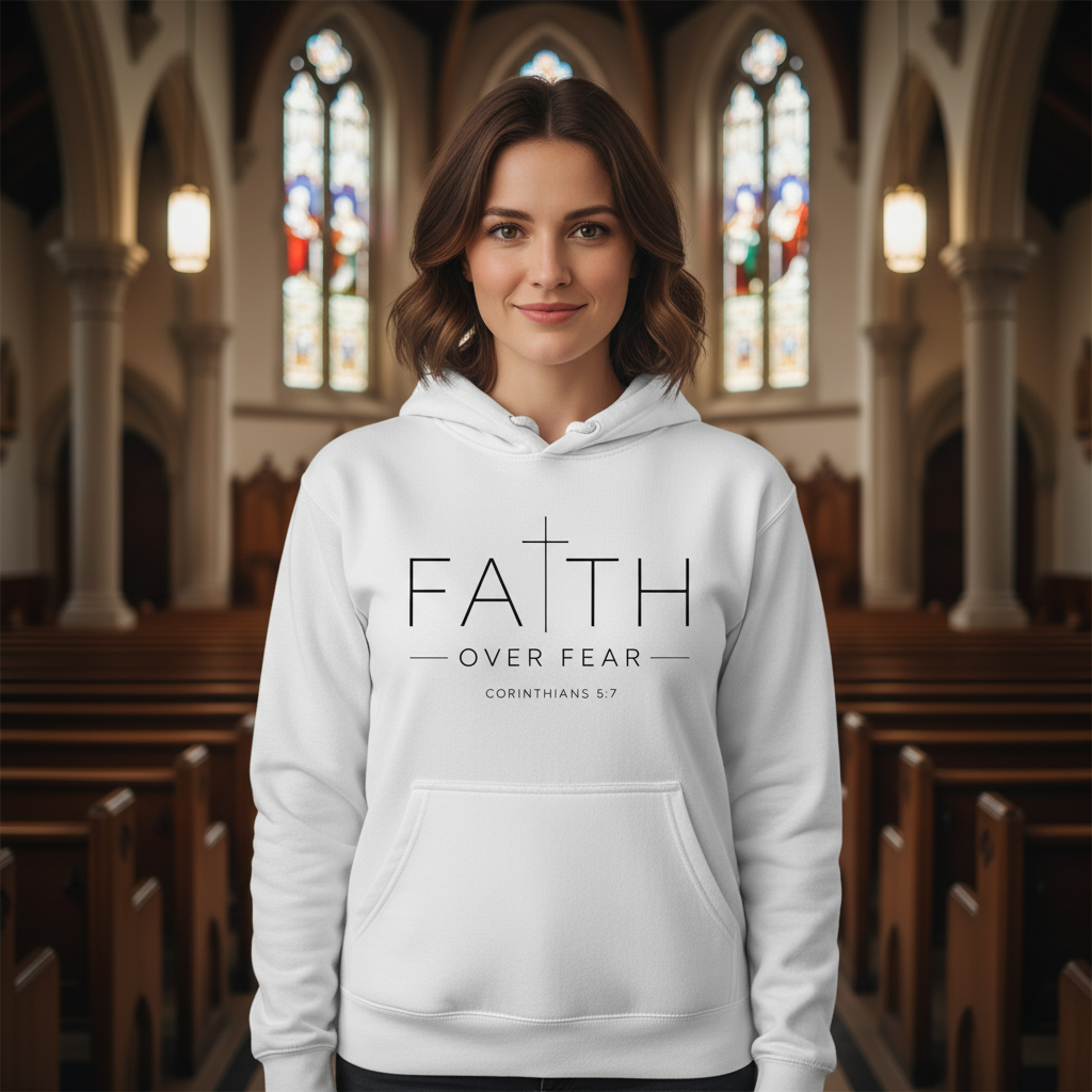 Faith over fear (3) Pullover Hoodie