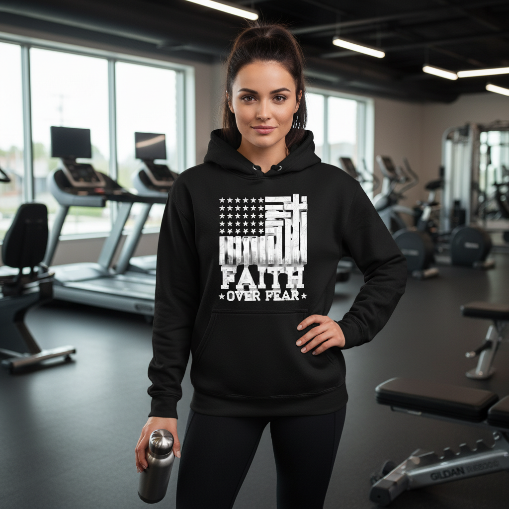 Faith over fear (6) Unisex Pullover Hoodie