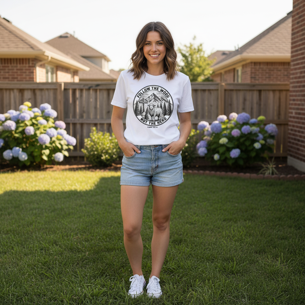 Follow the word not the herd Unisex Crewneck T-shirt
