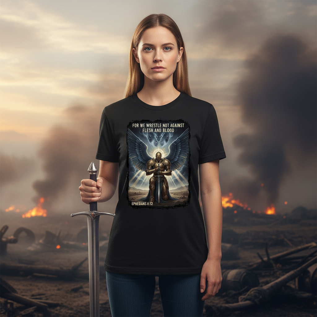 For we wrestle against flesh and blood Premium Crewneck T-shirt