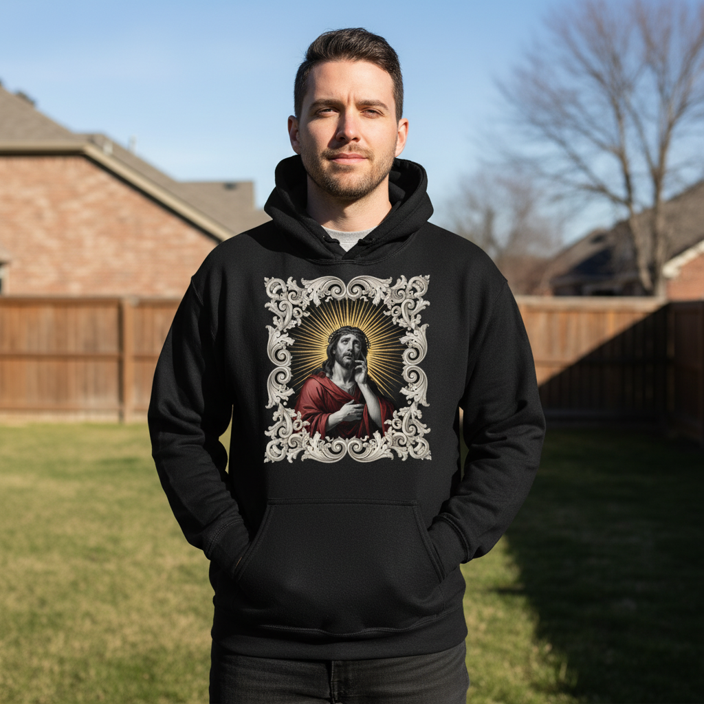 Framed Jesus Premium Pullover Hoodie