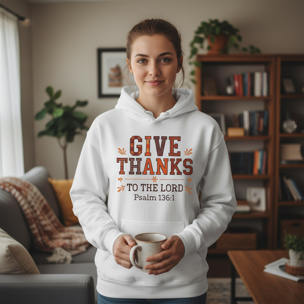 Give thanks (1) Classic Unisex Pullover Hoodie | Gildan® 18500