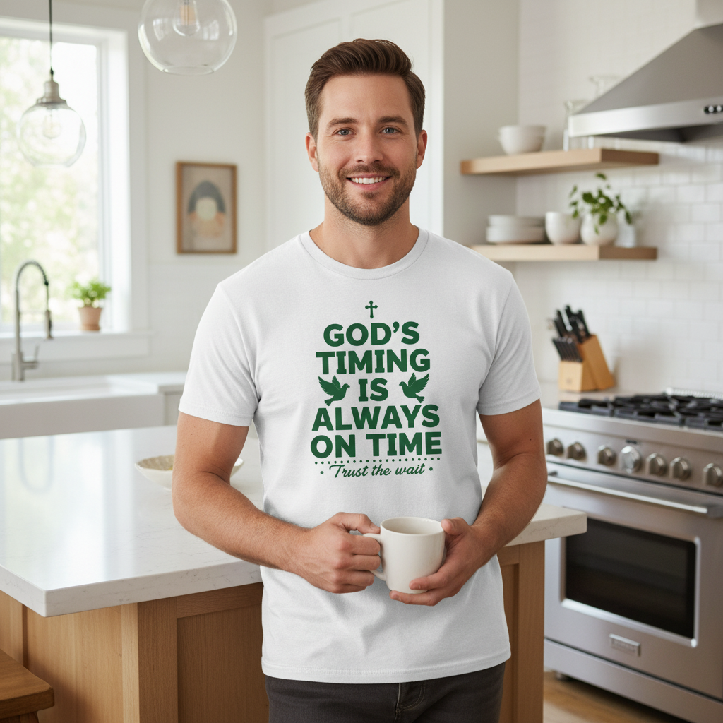 God's timing is always on time, trust the wait Premium Unisex Crewneck T-shirt
