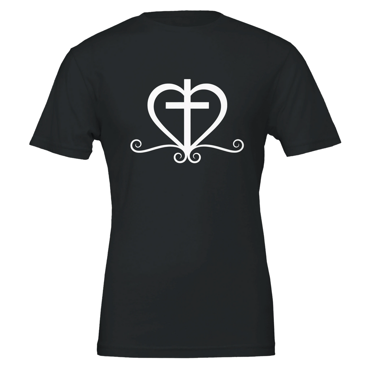 Heart with cross Premium Crewneck T-shirt