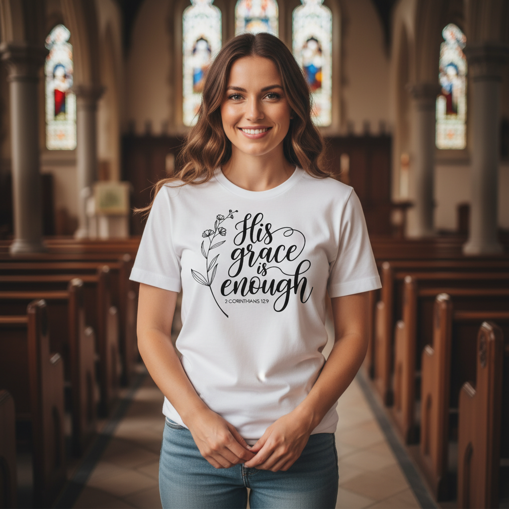 His grace is enough Premium Crewneck T-shirt