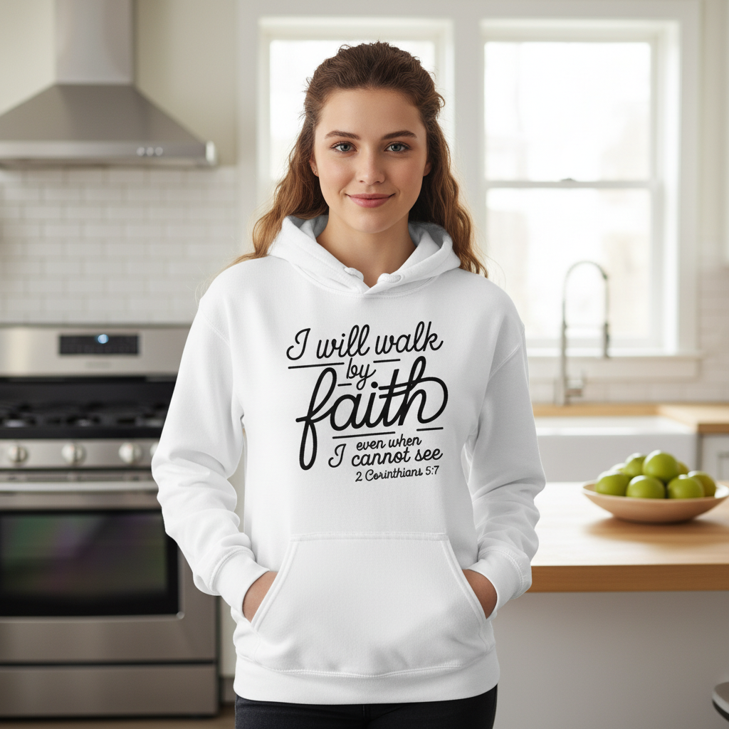I will walk by faith Classic Unisex Pullover Hoodie | Gildan® 18500