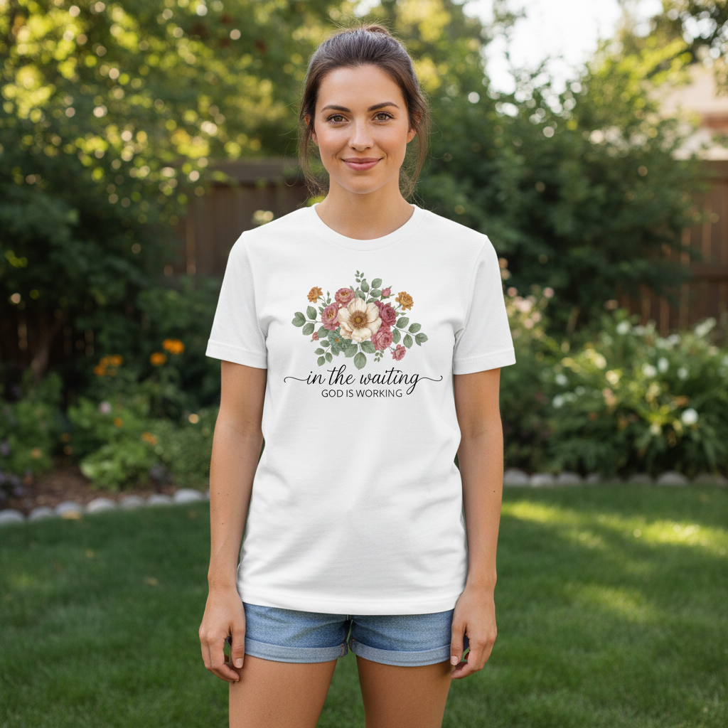 In the waiting God is working Premium Crewneck T-shirt