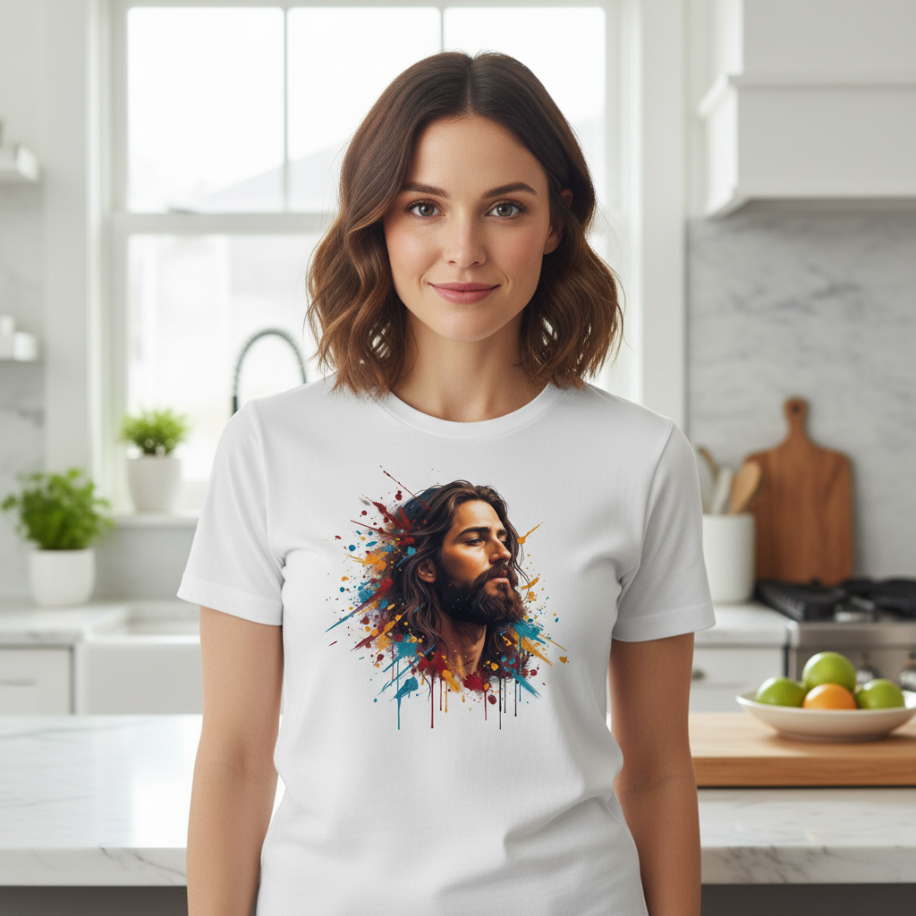 Jesus face Premium Crewneck T-shirt