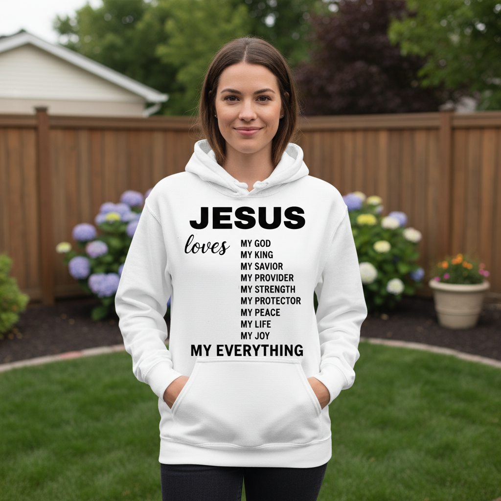 Jesus loves my everything Premium Pullover Hoodie