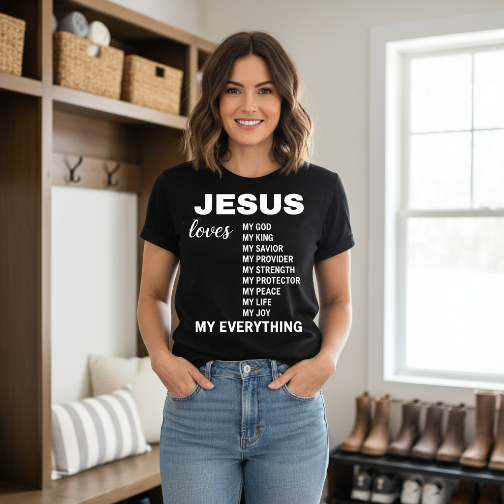 Jesus loves My everything Premium Unisex Crewneck T-shirt