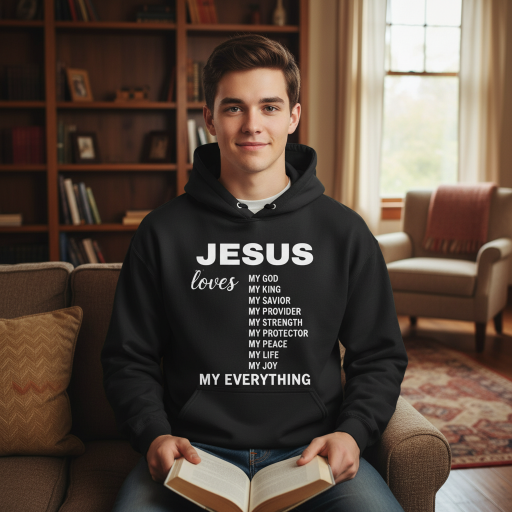 Jesus loves my everything Premium Pullover Hoodie