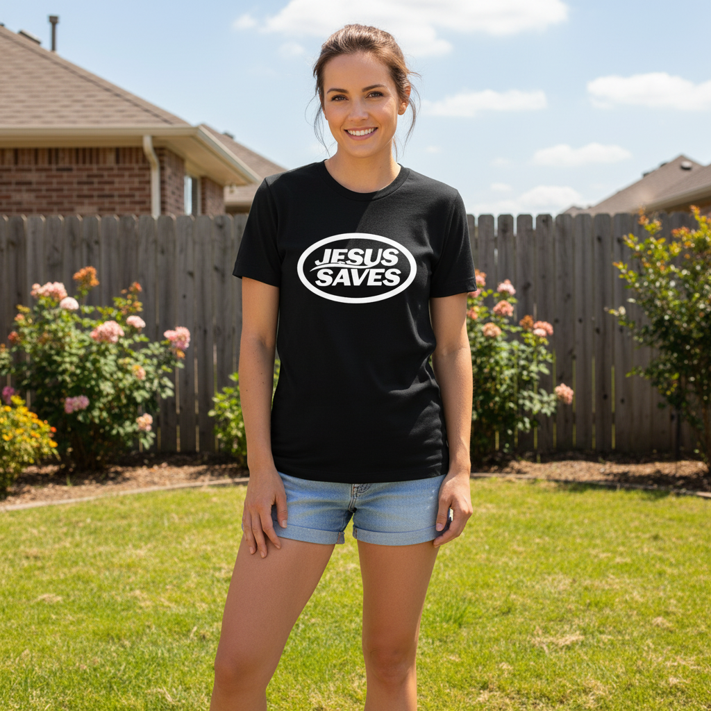Jesus saves Premium Unisex Crewneck T-shirt