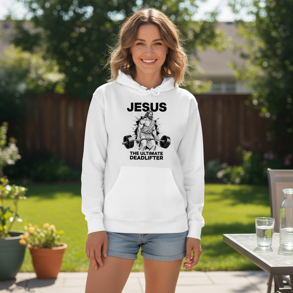 Jesus the ultimate deadlifter Pullover Hoodie