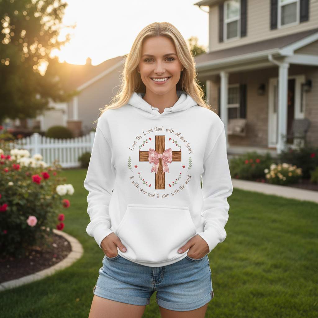 Love the Lord God with all your heart Premium Pullover Hoodie