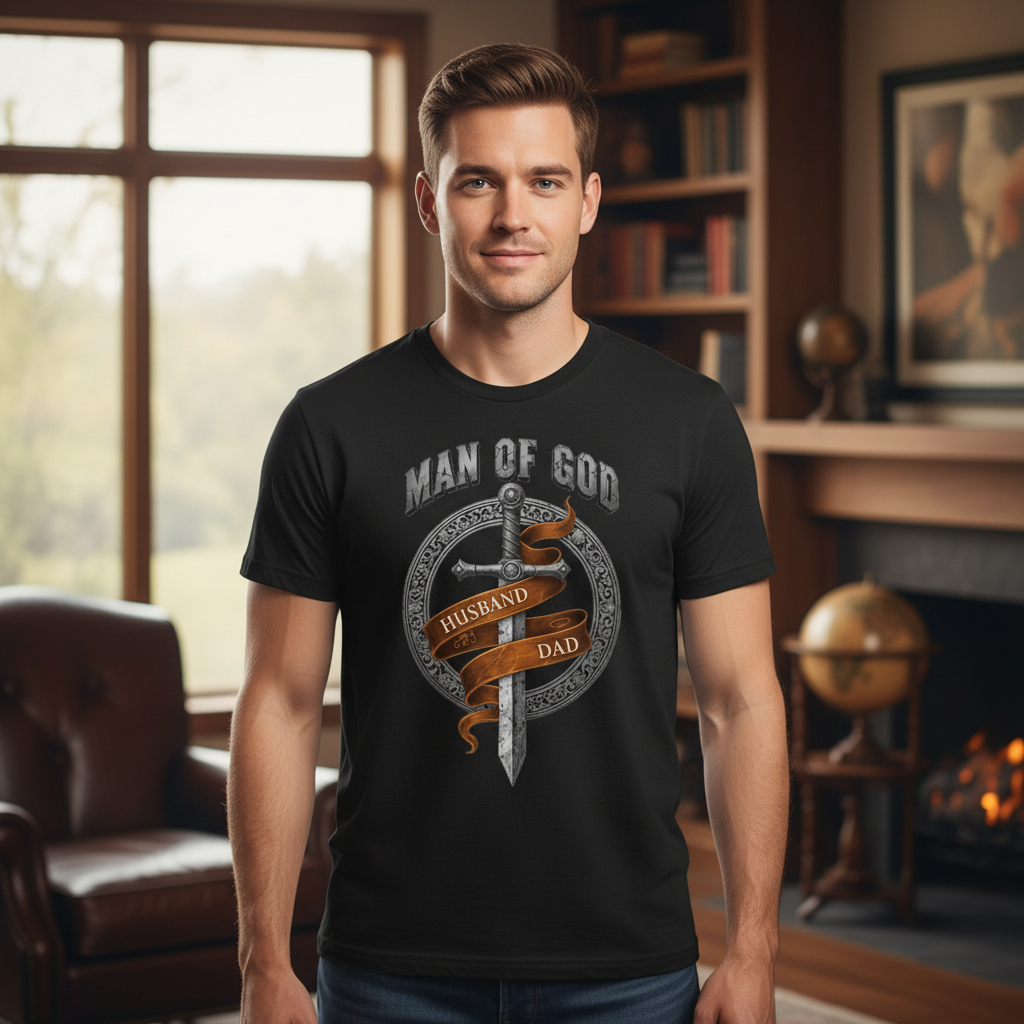 Man of God Husband Dad Premium Unisex Crewneck T-shirt