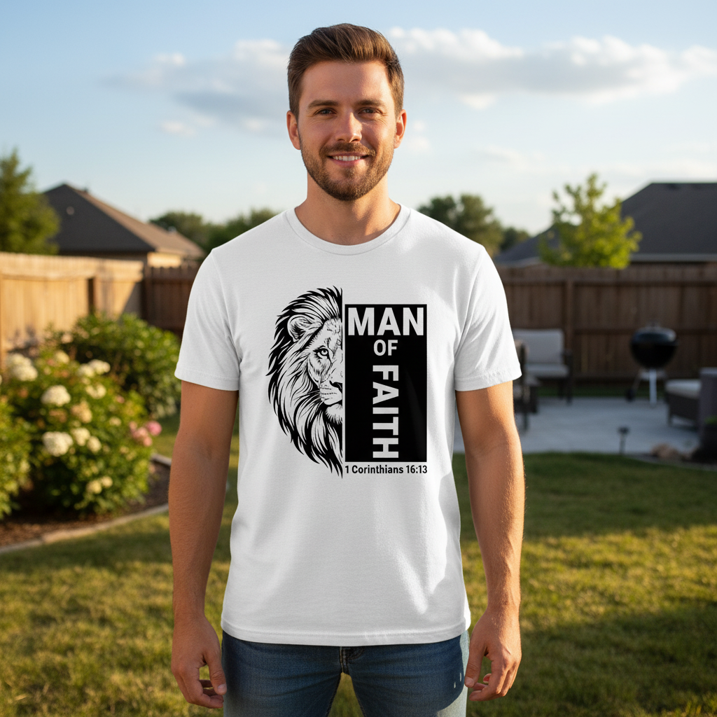 Man of faith Premium Crewneck T-shirt