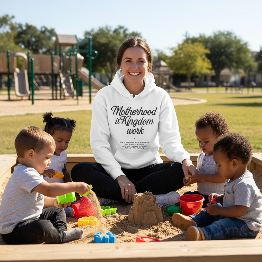 Motherhood is kingdom work (1) Premium Pullover Hoodie