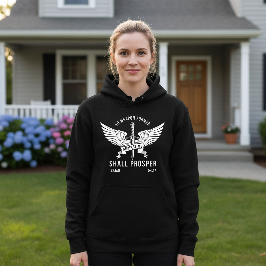 No weapon formed against me shall prosper Premium Pullover Hoodie