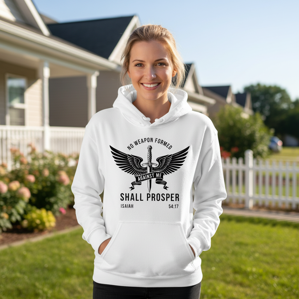 No weapon formed against me shall prosper Premium Pullover Hoodie