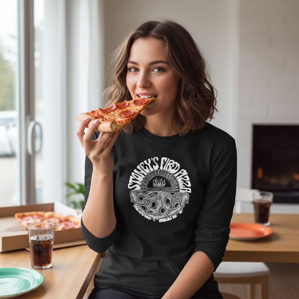 Stoney's Fired Pizza Unisex Long Sleeve T-Shirt – Premium American Apparel