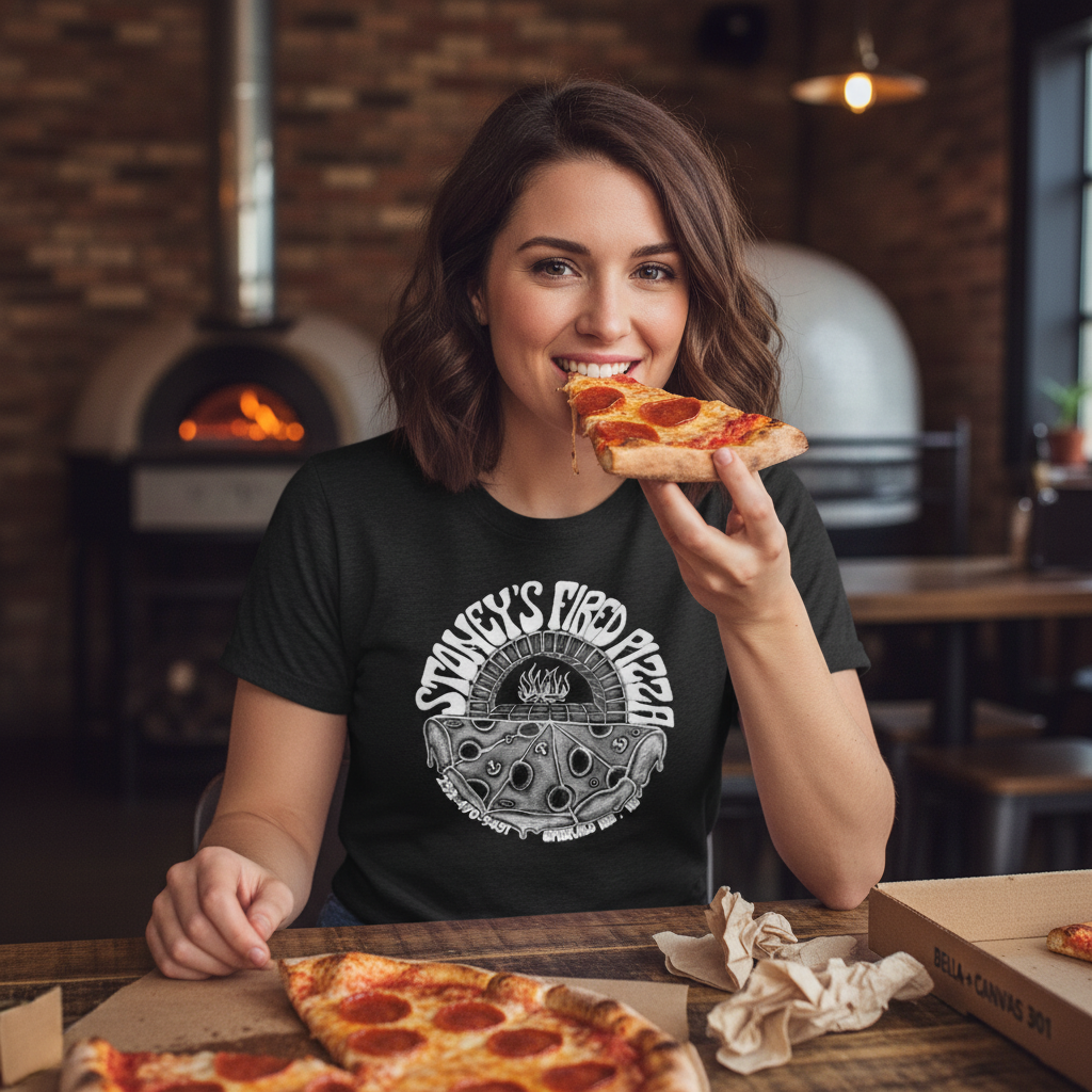 Stoney's Fired Pizza Unisex Tailored T-Shirt – Soft & Eco-Friendly DTG Print Ready