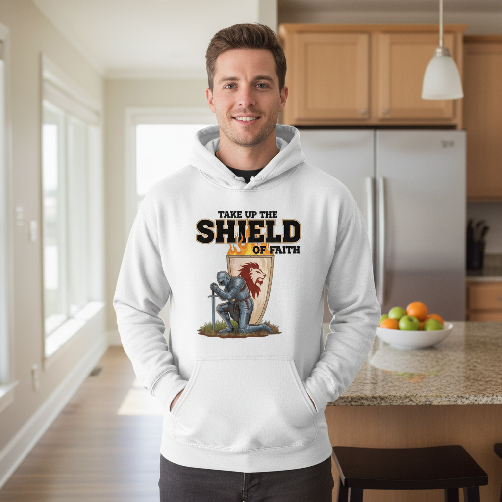 Take up the shield of faith Premium Pullover Hoodie