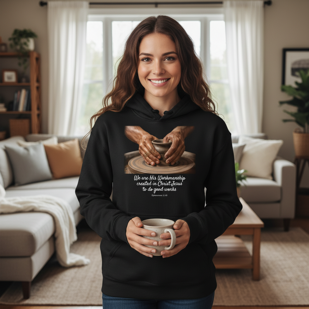 We are His workmanship created in Christ Jesus to do good works Pullover Hoodie