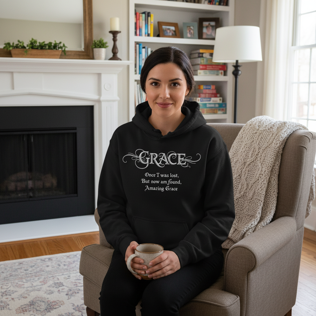 Grace once I was lost but now I am found amazing grace Unisex Pullover Hoodie
