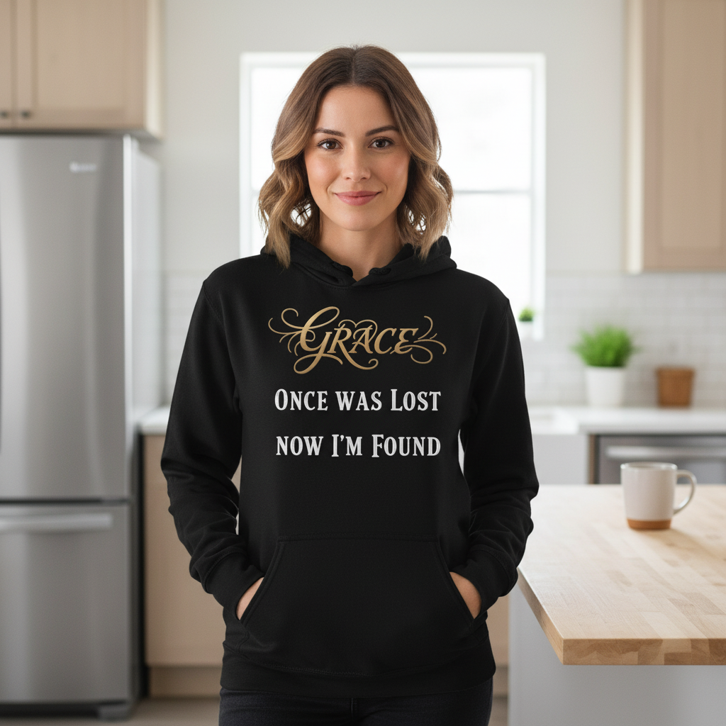 Grace once was lost now I'm found (1) Premium Pullover Hoodie