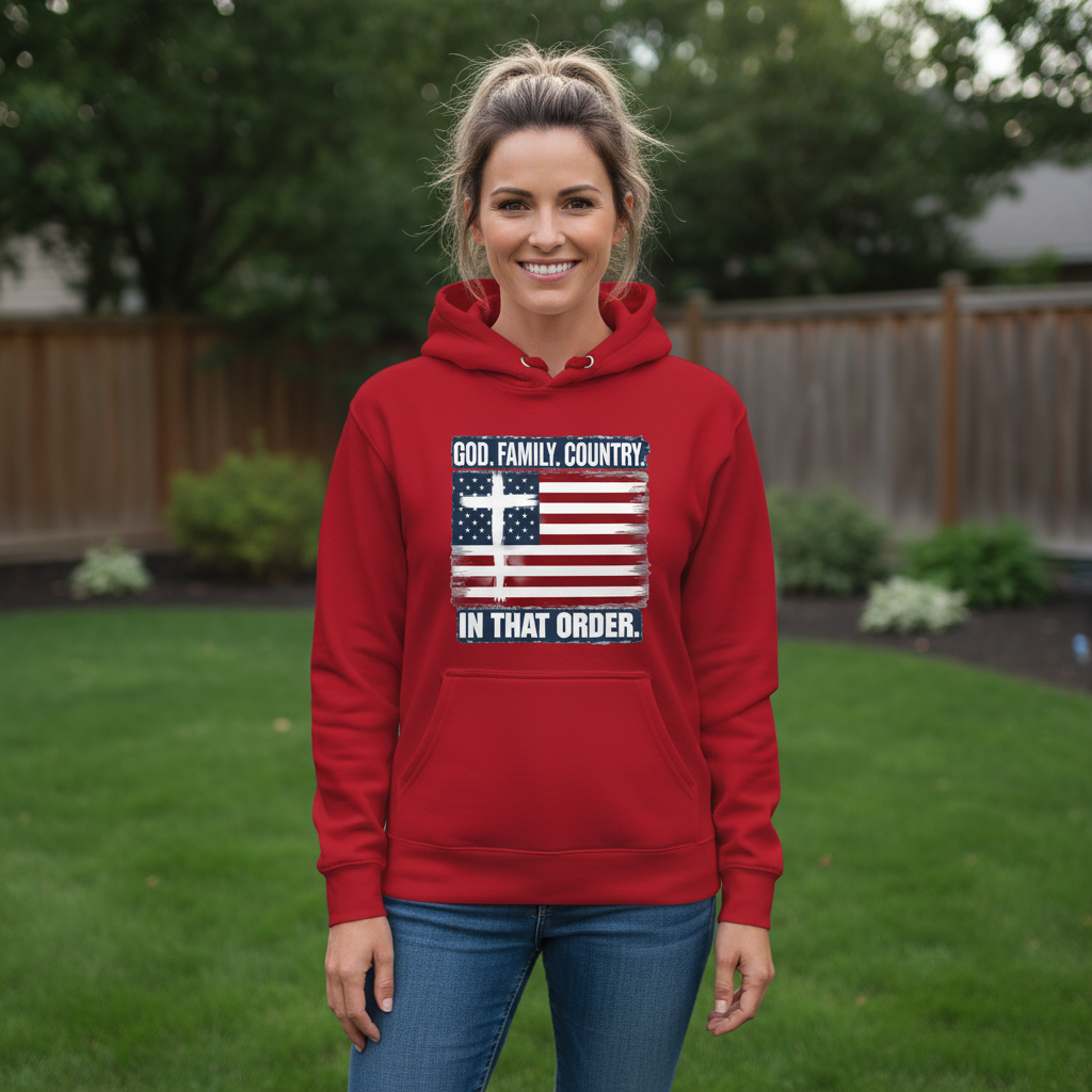 God Family Country in that order (2) Premium Pullover Hoodie