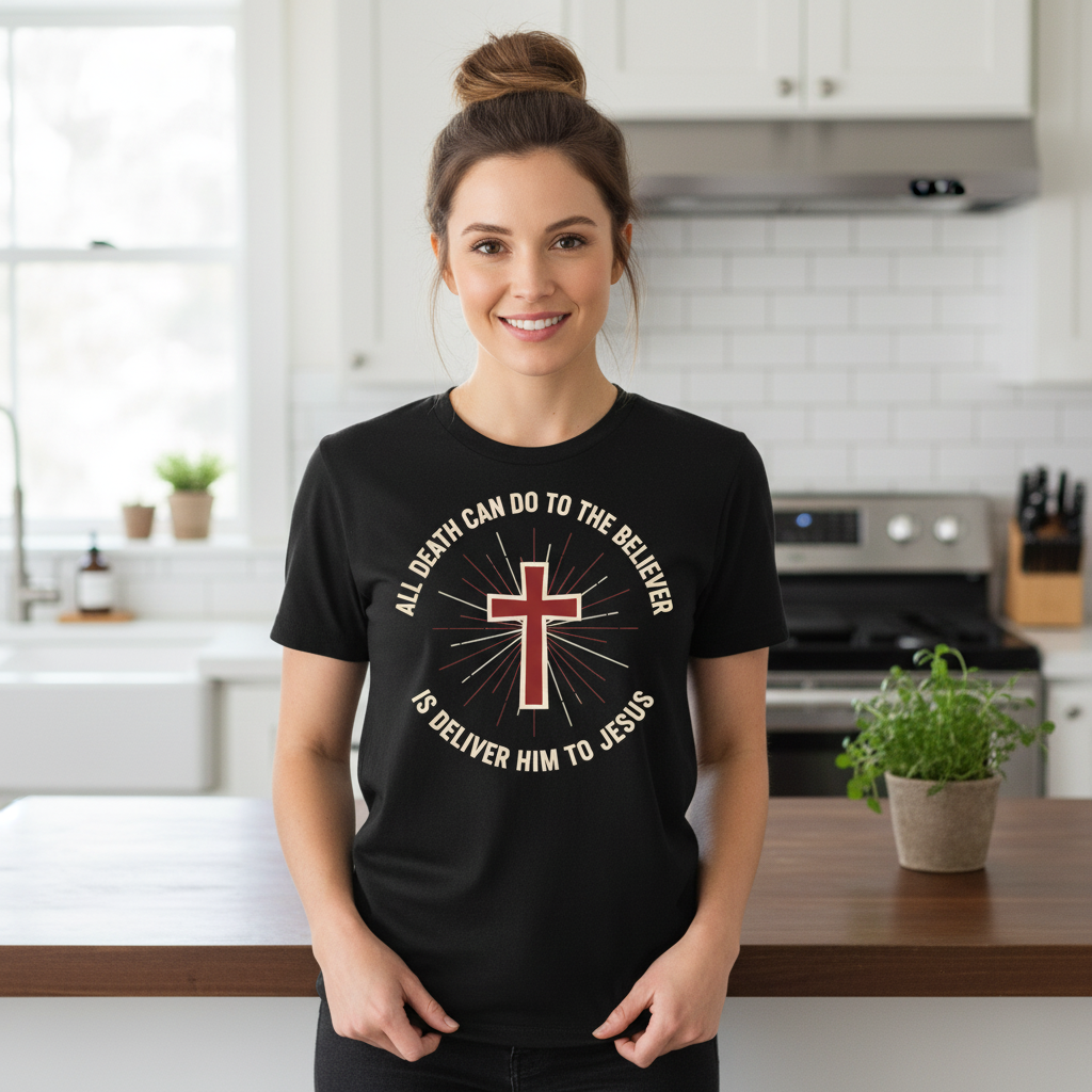 All death can do to the believed is deliver him to Jesus Premium Crewneck T-shirt
