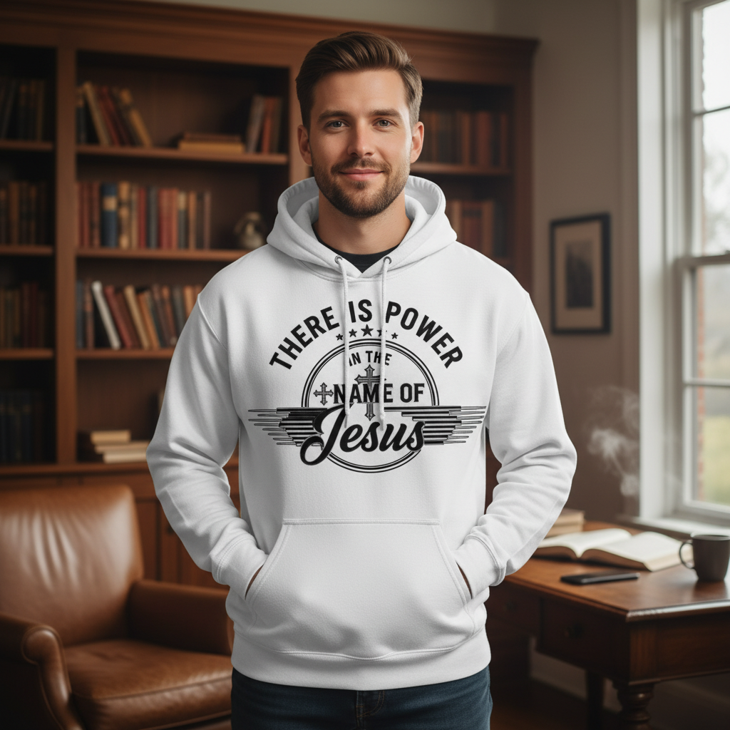 There is power in the name of Jesus Premium Pullover Hoodie