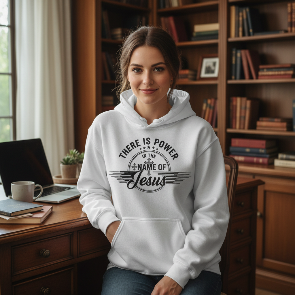 There is power in the name of Jesus Premium Pullover Hoodie