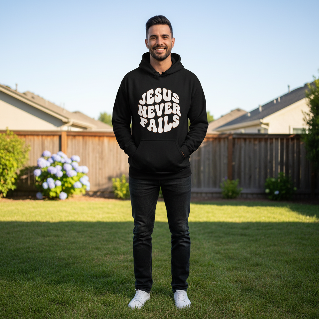 Jesus never fails Premium Pullover Hoodie