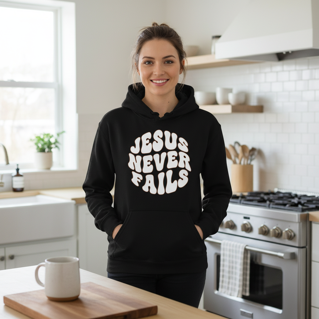 Jesus never fails Premium Pullover Hoodie
