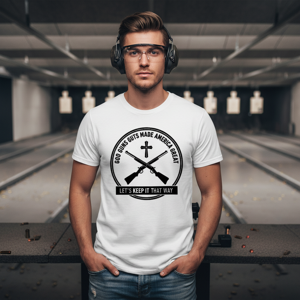 God Guns Guts Made America great Premium Crewneck T-shirt