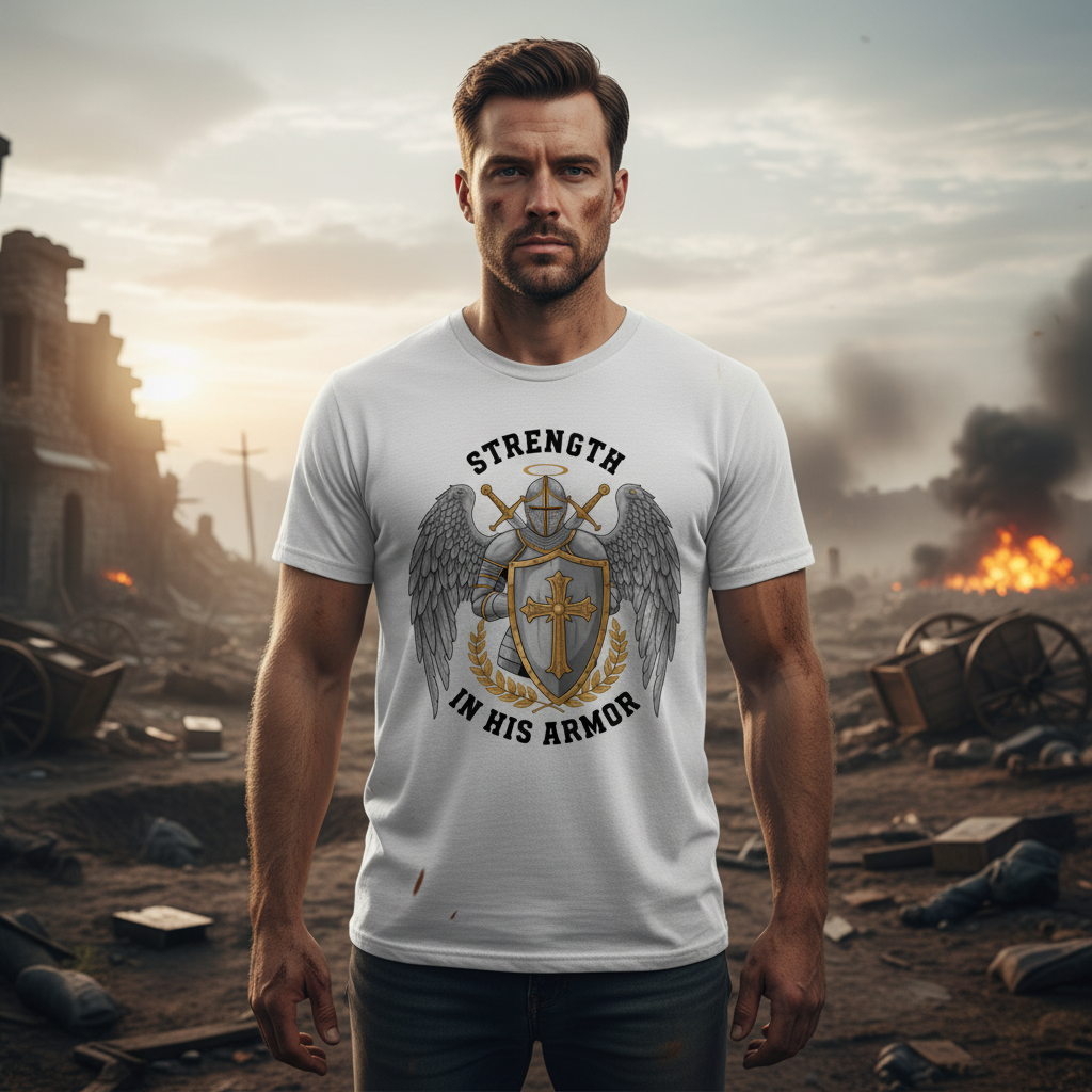 Strength in his armor Premium Crewneck T-shirt