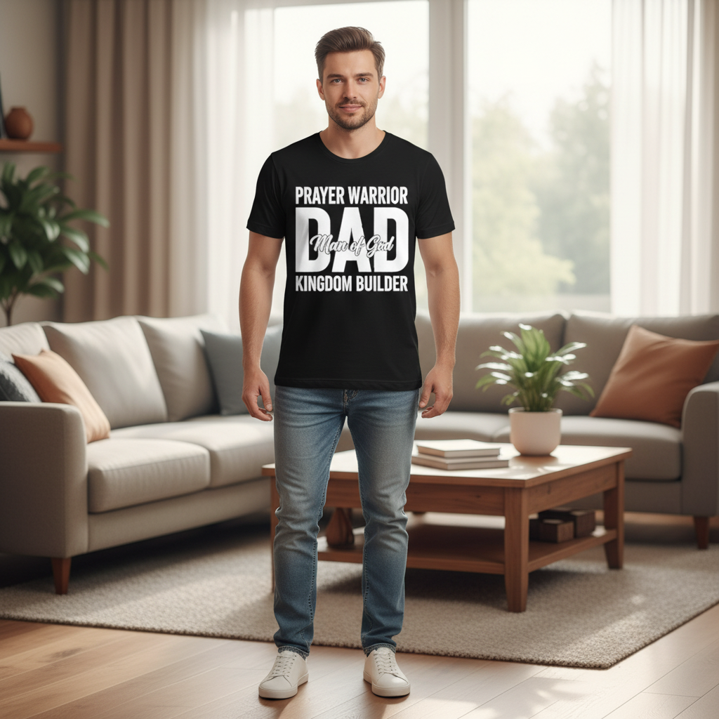 Prayer warrior dad Premium Crewneck T-shirt