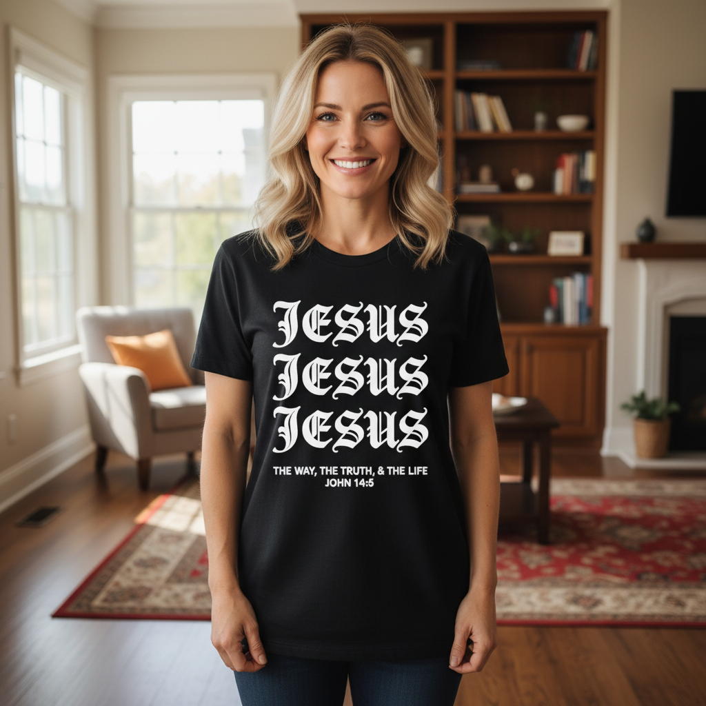 Jesus Jesus Jesus the way the truth and the life Premium Crewneck T-shirt