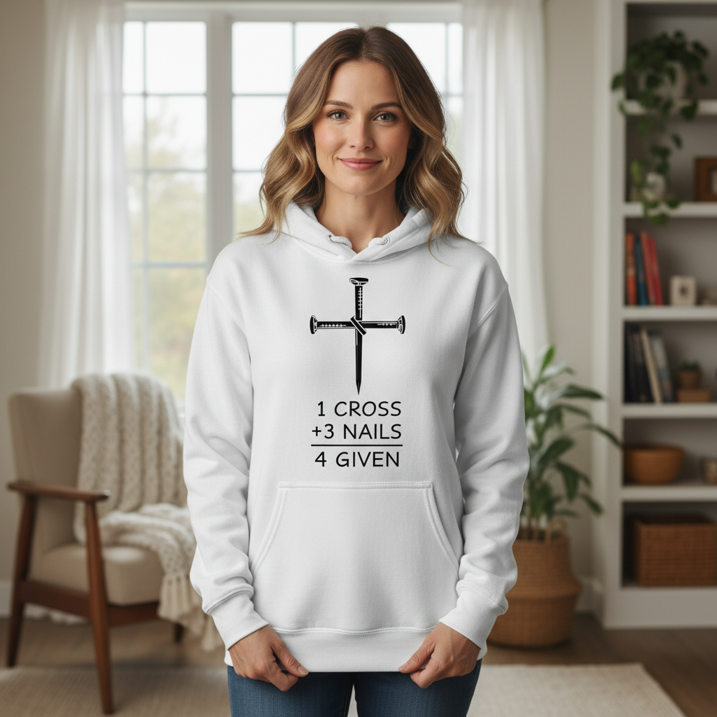 1 Cross 3 nails 4 given Premium Pullover Hoodie