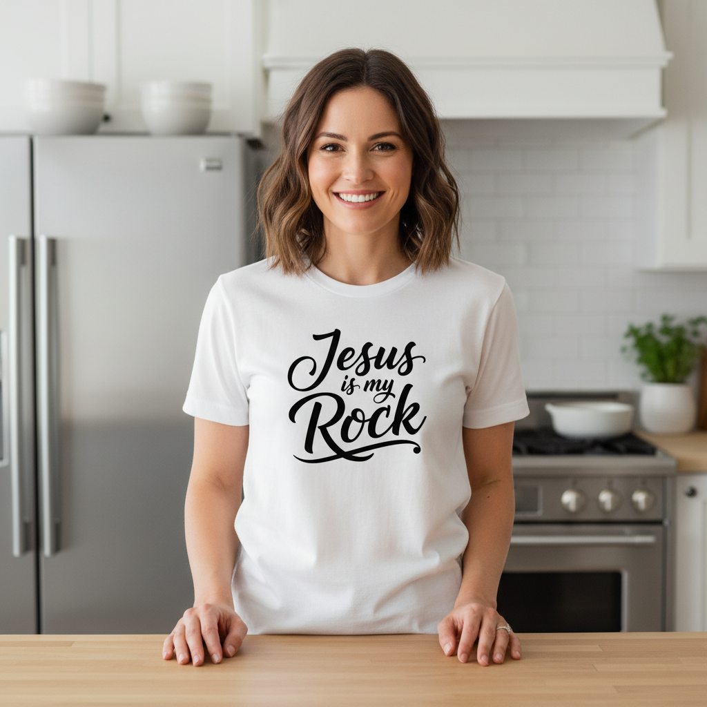 Jesus is my rock Premium Crewneck T-shirt